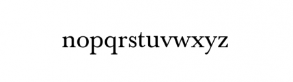 Baskerville Regular Font LOWERCASE