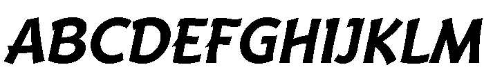 Badger Bold Italic Font UPPERCASE