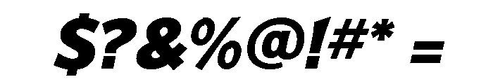 Badger Extra Bold Italic Font OTHER CHARS