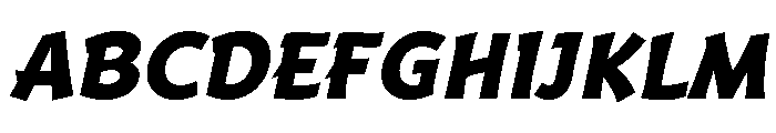 Badger Extra Bold Italic Font UPPERCASE