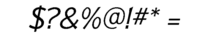 Badger Light Italic Font OTHER CHARS