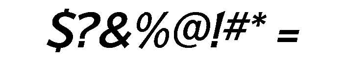 Badger Medium Italic Font OTHER CHARS