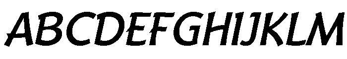 Badger Medium Italic Font UPPERCASE