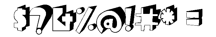 Bagaglio 3D Font OTHER CHARS