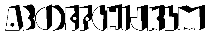 Bagaglio 3D Font UPPERCASE