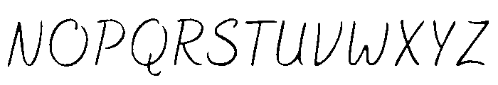 Bakerie Rough Thin Font UPPERCASE