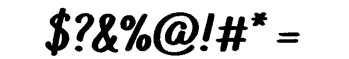 Bakerie Rough Wide Heavy Font OTHER CHARS