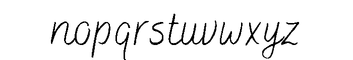 Bakerie Smooth Thin Font LOWERCASE