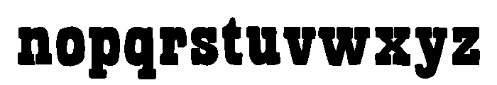Bandoliers Beefy Font LOWERCASE