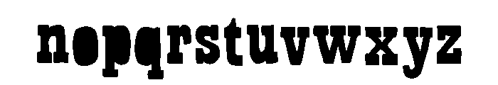 Bandoliers Dizzy Font LOWERCASE