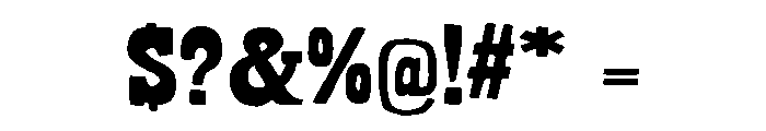 Bandoliers Shaved Font OTHER CHARS