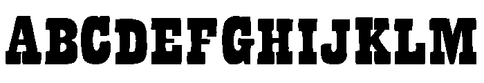Bandoliers Shaved Font UPPERCASE