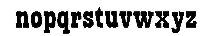 Bandoliers Shaved Font LOWERCASE