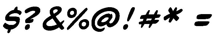 Bang Zoom! Bold Italic Font OTHER CHARS