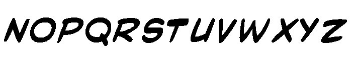 Bang Zoom! Bold Italic Font LOWERCASE