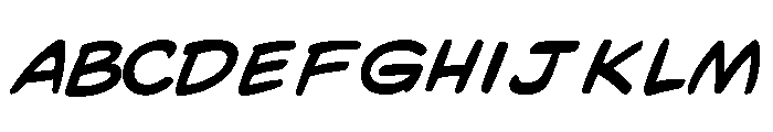 Bang Zoom! Extra Bold Italic Font UPPERCASE