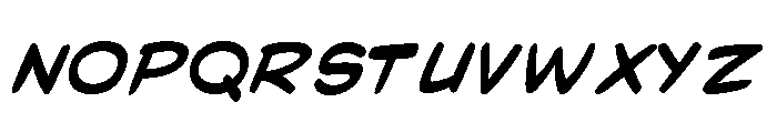 Bang Zoom! Extra Bold Italic Font LOWERCASE