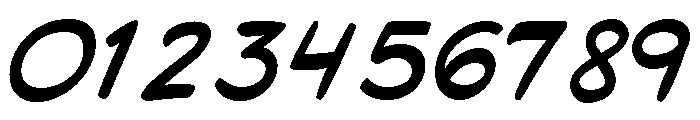 Bang Zoom! Regular Italic Font OTHER CHARS
