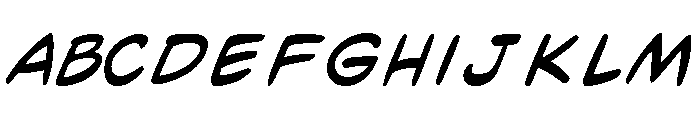 Bang Zoom! Regular Italic Font UPPERCASE