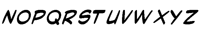 Bang Zoom! Regular Italic Font UPPERCASE