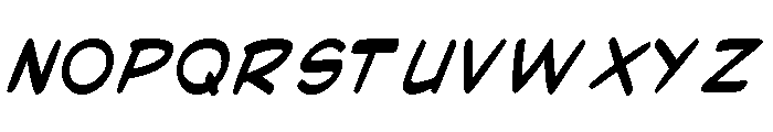 Bang Zoom! Regular Italic Font LOWERCASE