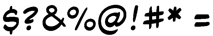 Bang Zoom! Regular Font OTHER CHARS