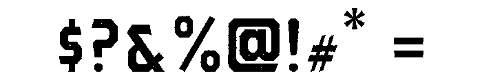 Bartender Sans Pressed Regular Font OTHER CHARS