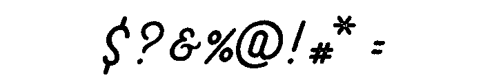 Bartender Script Pressed Regular Font OTHER CHARS