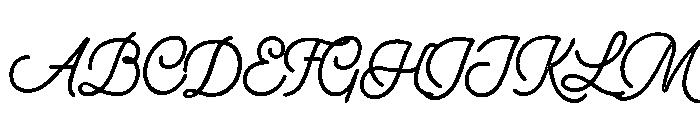 Bartender Script Pressed Regular Font UPPERCASE