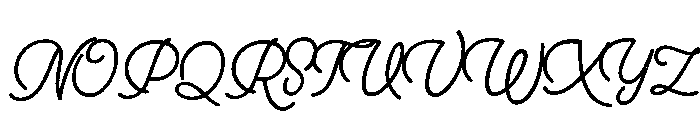 Bartender Script Pressed Regular Font UPPERCASE