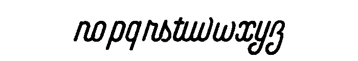 Bartender Script Pressed Regular Font LOWERCASE
