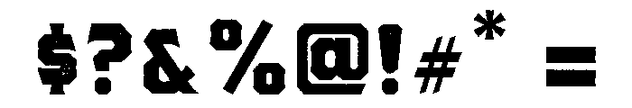 Bartender Serif Pressed Bold Font OTHER CHARS