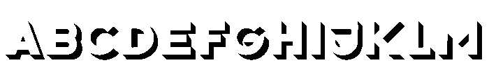 Bauhaus Bayer Shadow Font UPPERCASE