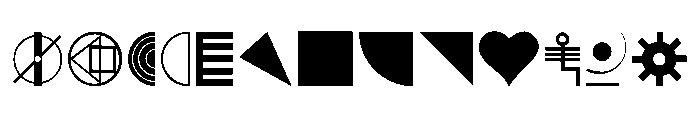 Bauhaus Extras Font UPPERCASE