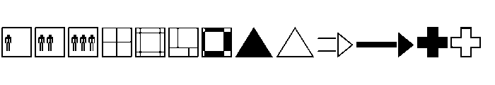 Bauhaus Extras Font LOWERCASE