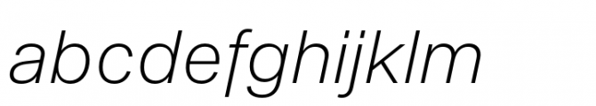 BB Noname (Pro) Semi Light Italic Font LOWERCASE