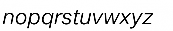 BB Noname (Pro) Semi Regular Italic Font LOWERCASE