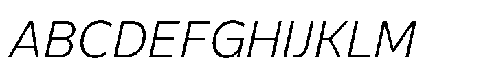 BBKV Base Extra Light Slanted Font UPPERCASE