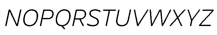 BBKV Base Extra Light Slanted Font UPPERCASE