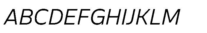 BBKV Base Light Slanted Font UPPERCASE