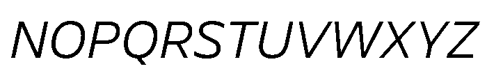 BBKV Base Light Slanted Font UPPERCASE
