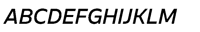 BBKV Base Medium Slanted Font UPPERCASE