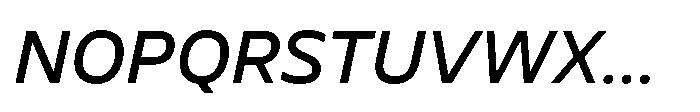 BBKV Base Medium Slanted Font UPPERCASE