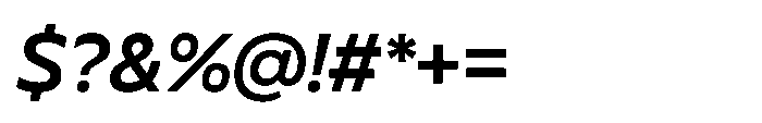 BBKV Base Semi Bold Slanted Font OTHER CHARS