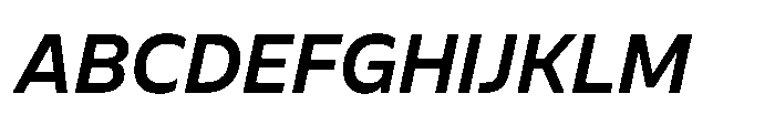 BBKV Base Semi Bold Slanted Font UPPERCASE