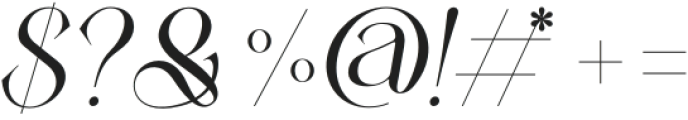 BD Serenity Italic Regular otf (400) Font OTHER CHARS