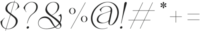 BD Serenity Italic Thin otf (100) Font OTHER CHARS