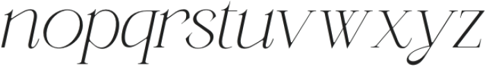 BD Serenity Italic Thin otf (100) Font LOWERCASE