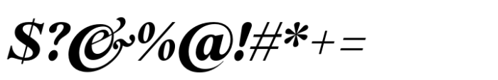 BD Megalona Extra Bold Italic Font OTHER CHARS