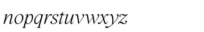 BD Megalona Extra Light Italic Font LOWERCASE